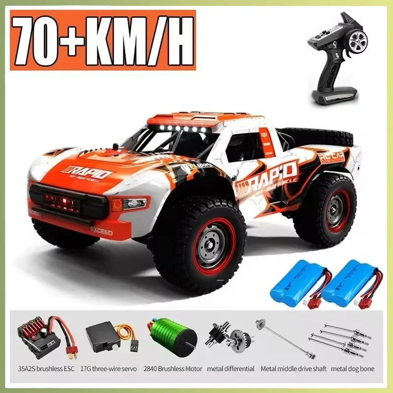High-Speed JJRC Q130 1:16 4WD RC Car with Brushless Motor & Lights-9