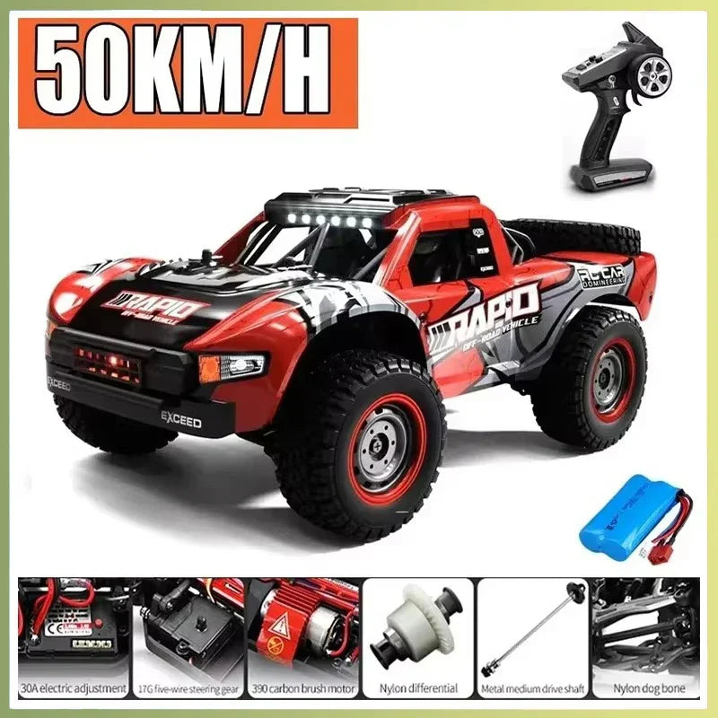 High-Speed JJRC Q130 1:16 4WD RC Car with Brushless Motor & Lights-6