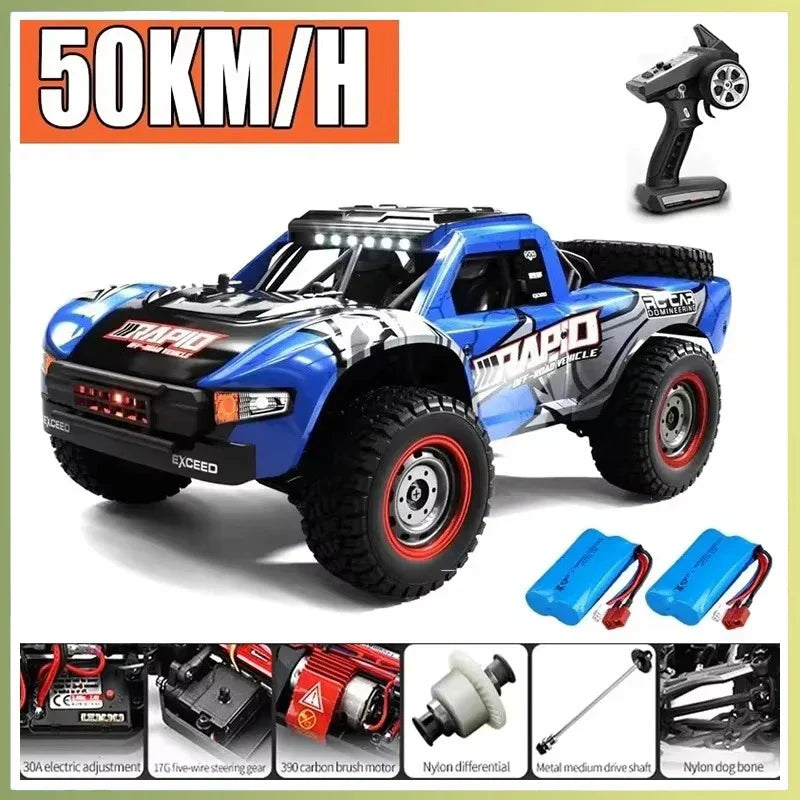 High-Speed JJRC Q130 1:16 4WD RC Car with Brushless Motor & Lights-7