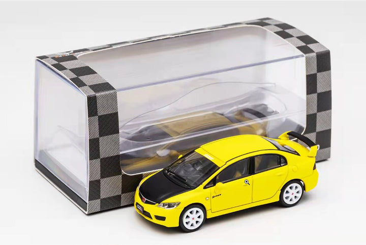 Honda Civic Type R (FD2) 1:64 Scale Diecast Model by DCT in Yellow