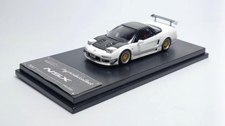 Honda NSX NA1 White Carbon  1:64 Scale Diecast Model by Model Collect Display View