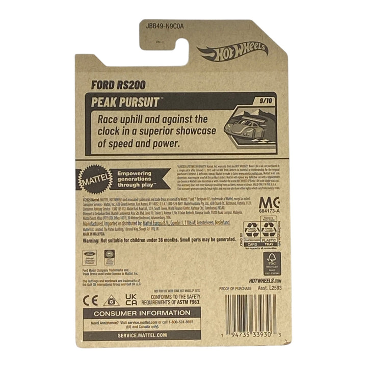 Hot Wheels Ford RS200 - Peak Pursuit Series 9/10 2