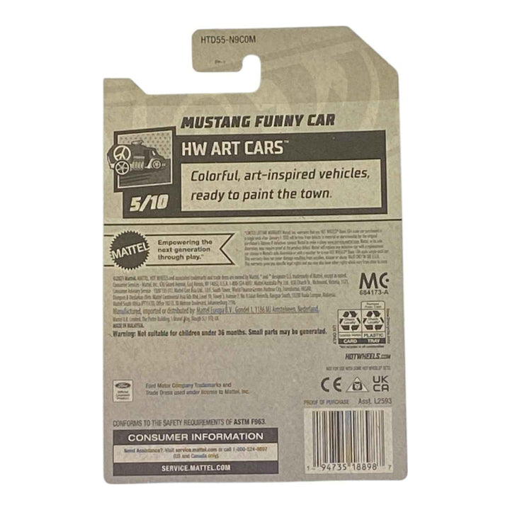 Hot Wheels Mustang Funny Car - HW Art Series 5/10 2