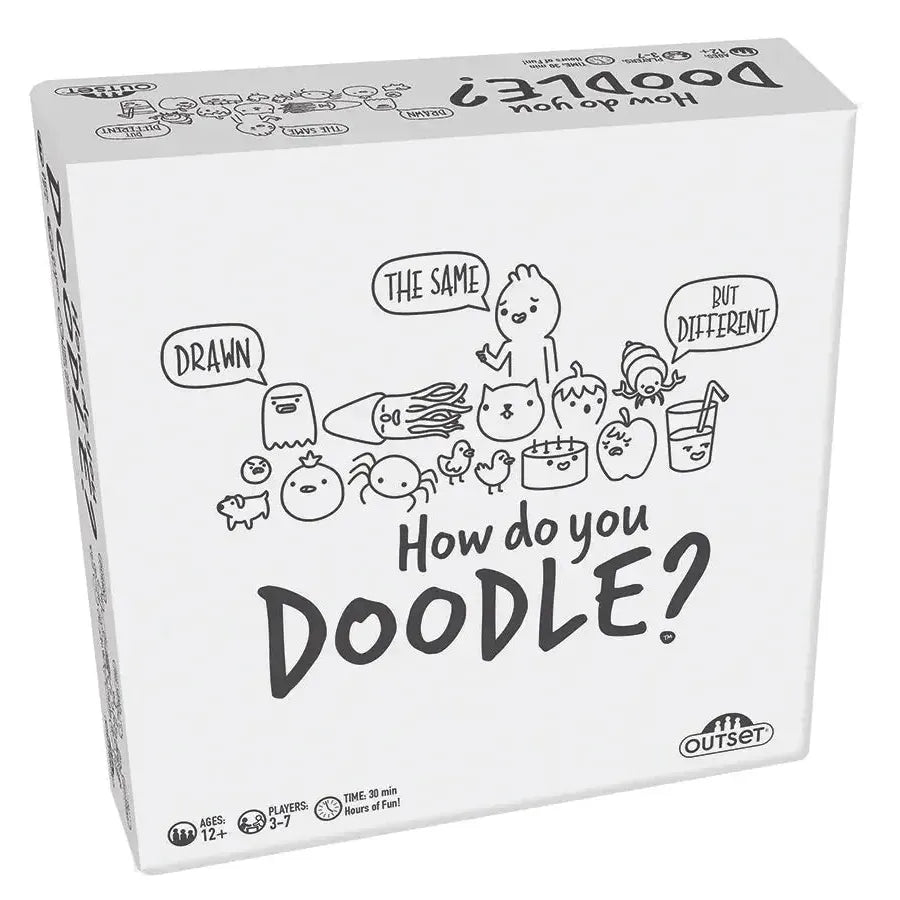 How Do You Doodle fast-paced drawing party game by Outset for 3 to 7 players ages 12 and up