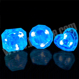 Huge Gem Ring Blue Assorted Shapes-0