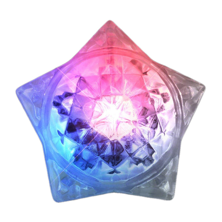 Patriotic Huge Crystal Star Prism Gem Rings RWB-1