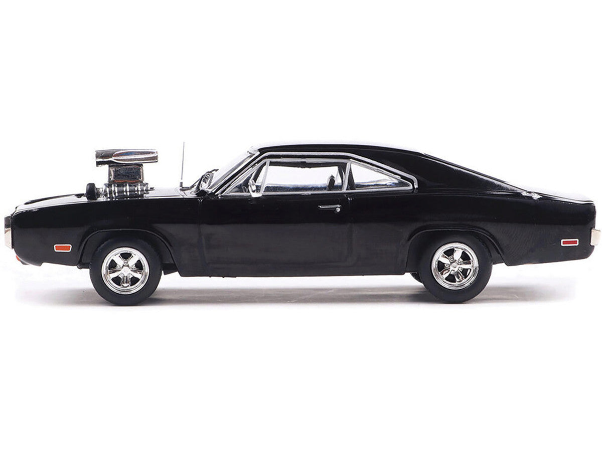1970 Dodge Charger with Blown Engine Black 1/43 Diecast Model by IXO Models-0