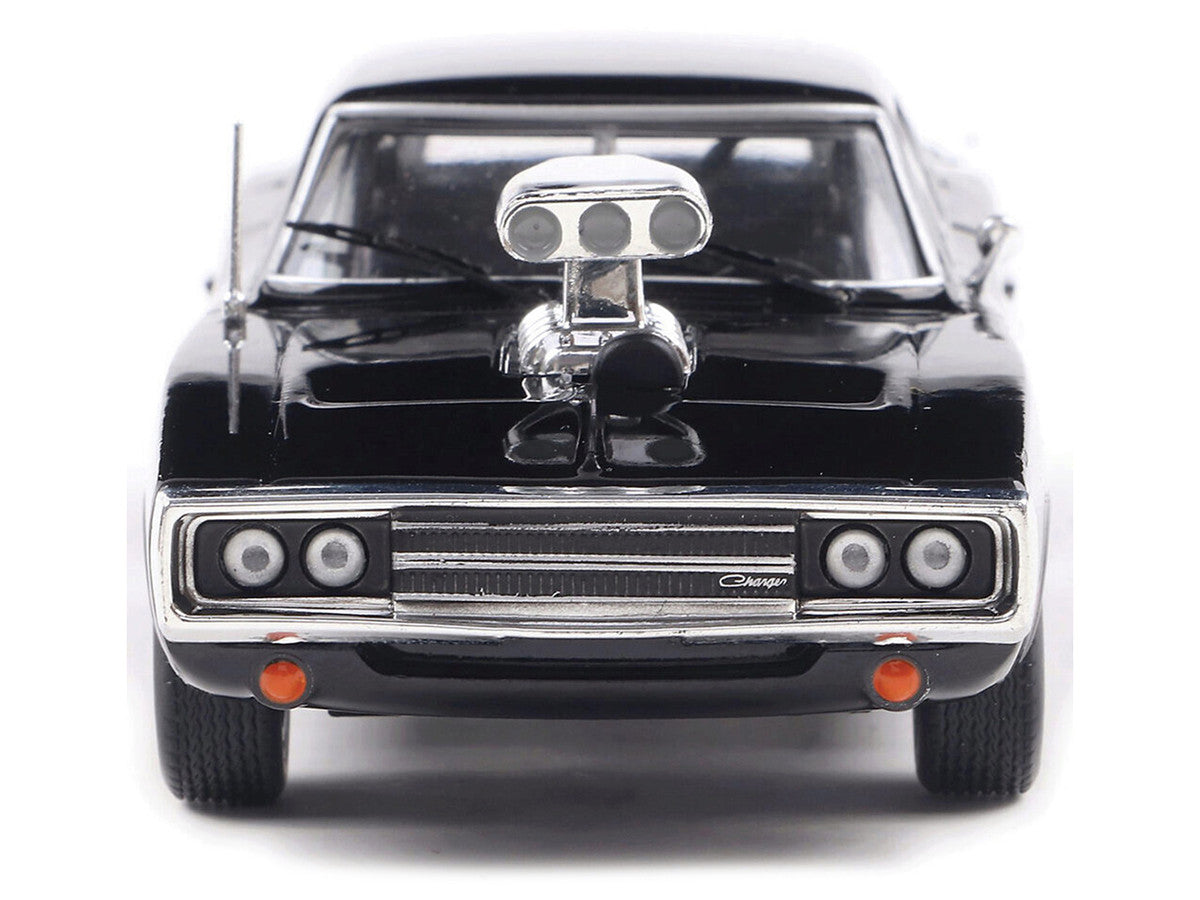 1970 Dodge Charger with Blown Engine Black 1/43 Diecast Model by IXO Models-3