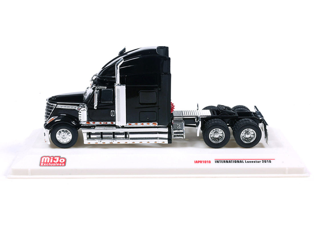 2010 International Lonestar Truck Tractor Black 1/64 Diecast Model by IXO Models-1