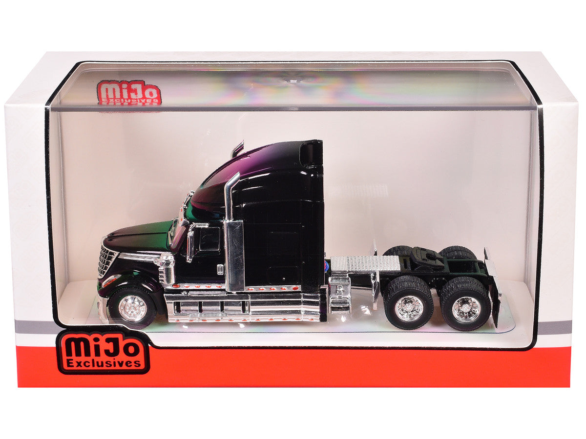 2010 International Lonestar Truck Tractor Black 1/64 Diecast Model by IXO Models-2