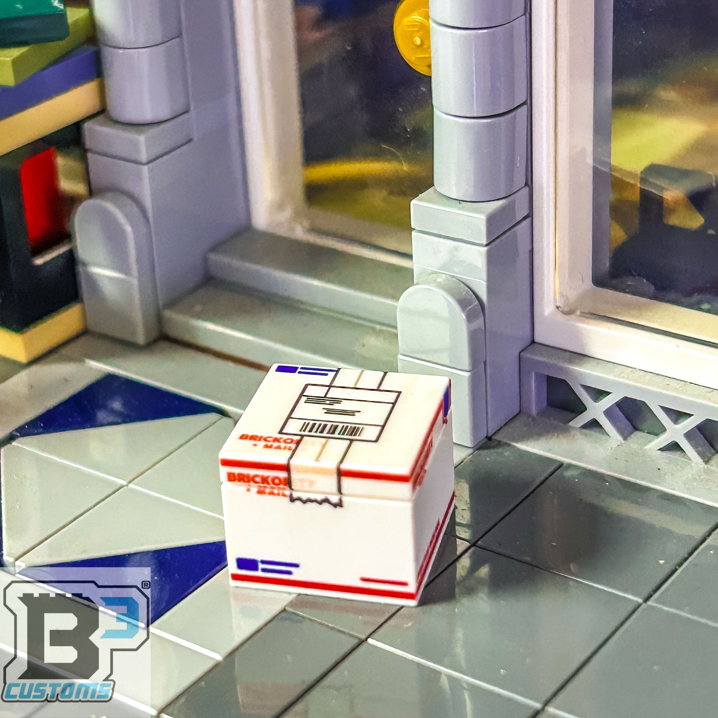 USPS Priority Shipping Box - Custom Printed made using LEGO parts 2