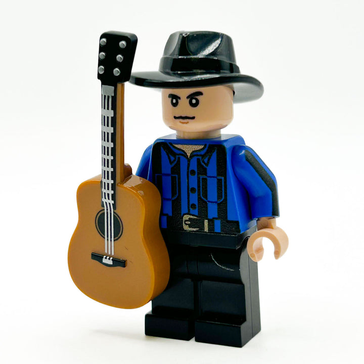 Garth Brooks Musician Minifig (Buildin' the Wind) for Lego - B3 Customs