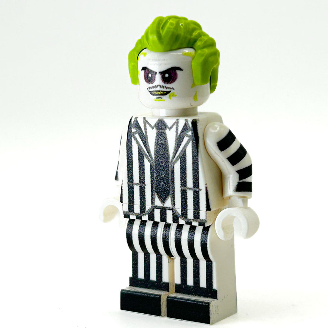 Beetlejuice Minifig made using LEGO parts