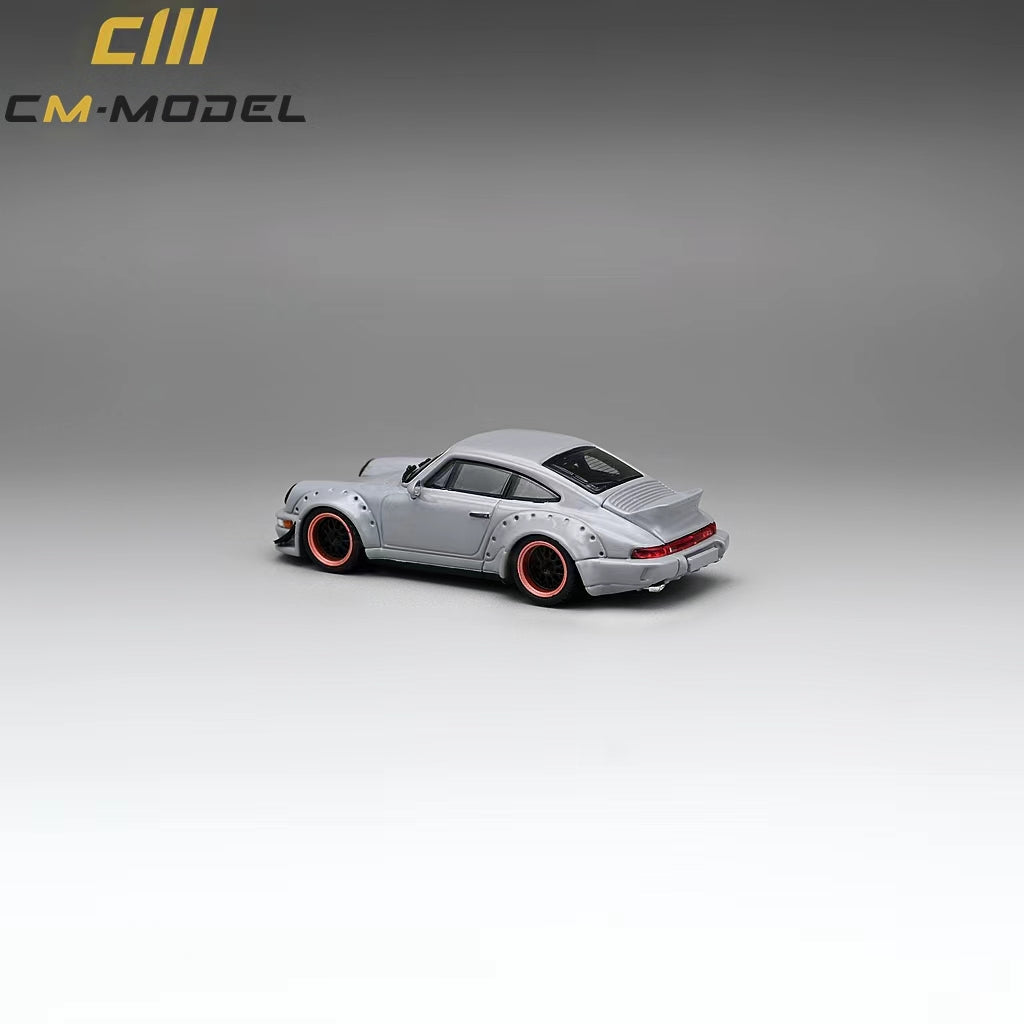 Porsche 964 Widebody Nero Gray 1:64 by CM Model