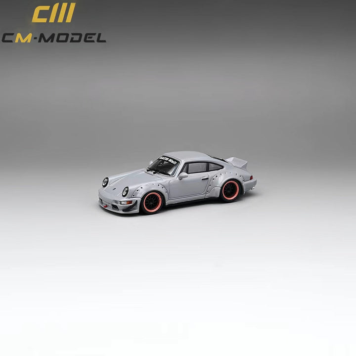 Porsche 964 Widebody Nero Gray 1:64 by CM Model