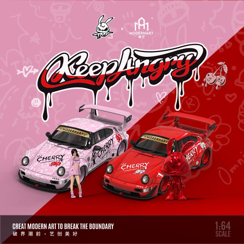 Porsche RWB 993 Cherry Livery 1:64 by ModernArt + TMD