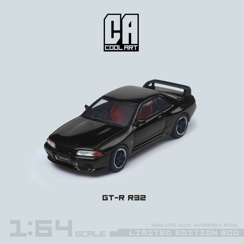 Nissan Skyline GT-R R32 With Openable Hood 1:64 by Cool ART Front View