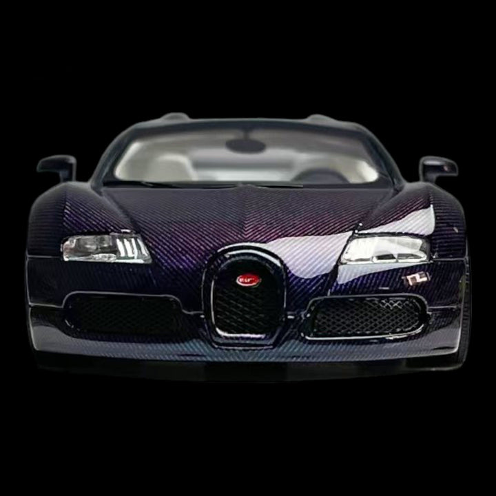 Bugatti Veyron Chameleon Carbon Purple Resin 1:64 by LJM Front View