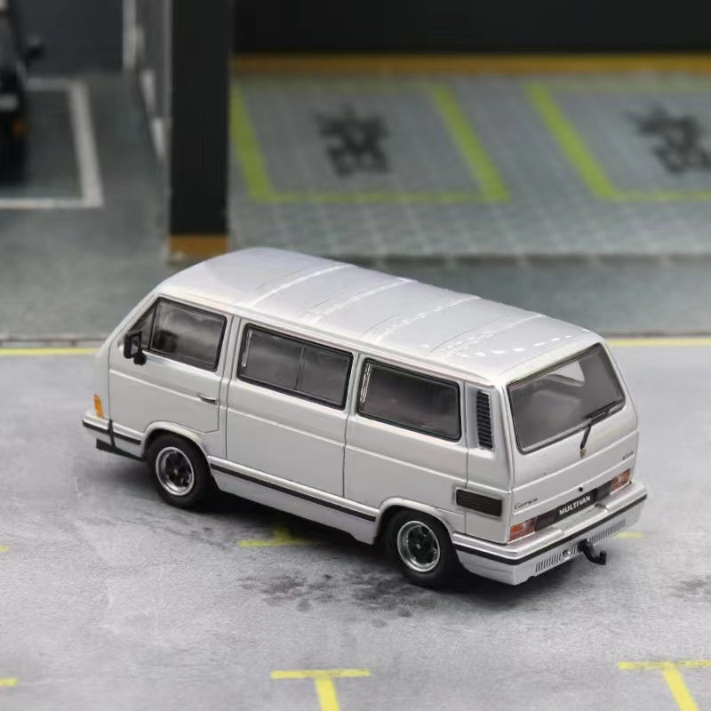 Volkswagen Master 1985 B32 T3 Multivan Silver 1:64 by BSC Angled Rear View