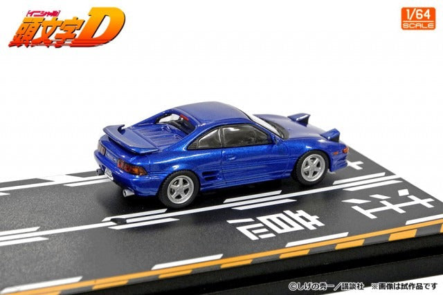 Toyota MR2 SW20 & AE86 Trueno Vol. 15 2 piece set + Diorama MD64215 1:64 by Hi-Story initial-D Diorama View Blue