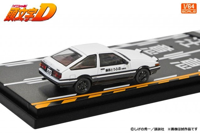 Toyota MR2 SW20 & AE86 Trueno Vol. 15 2 piece set + Diorama MD64215 1:64 by Hi-Story initial-D Diorama View White