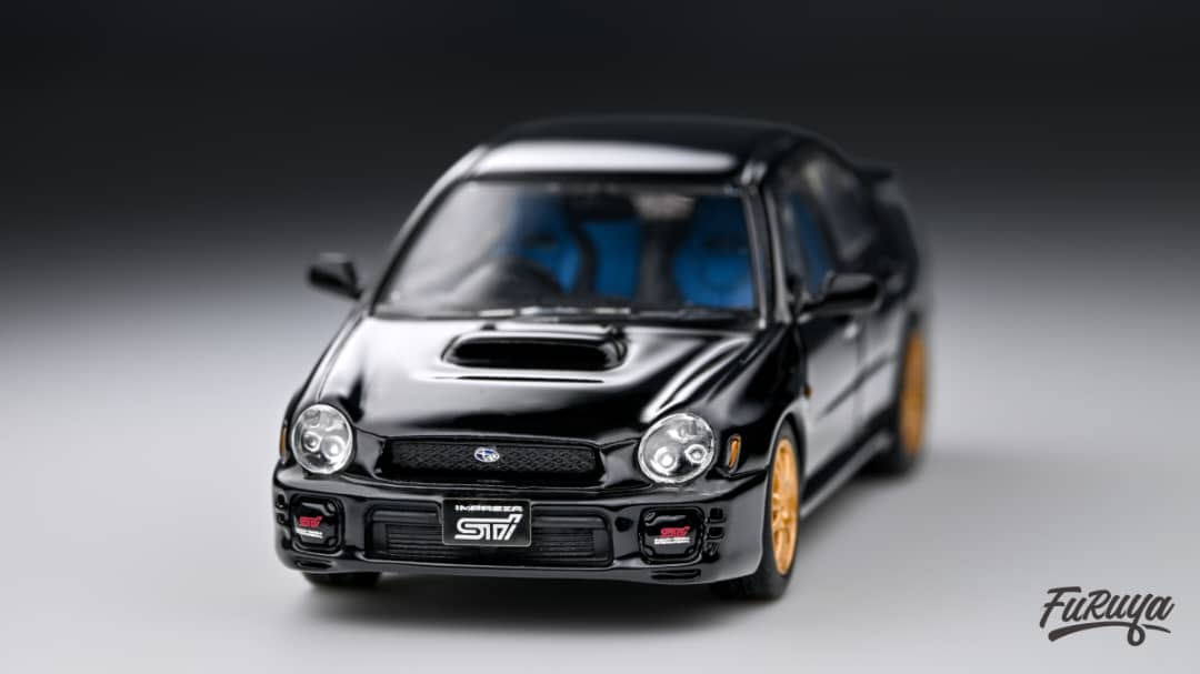 Subaru Impreza WRX STI Sedan Mk2 GD Bugeye 1:64 by Furuya Front Black