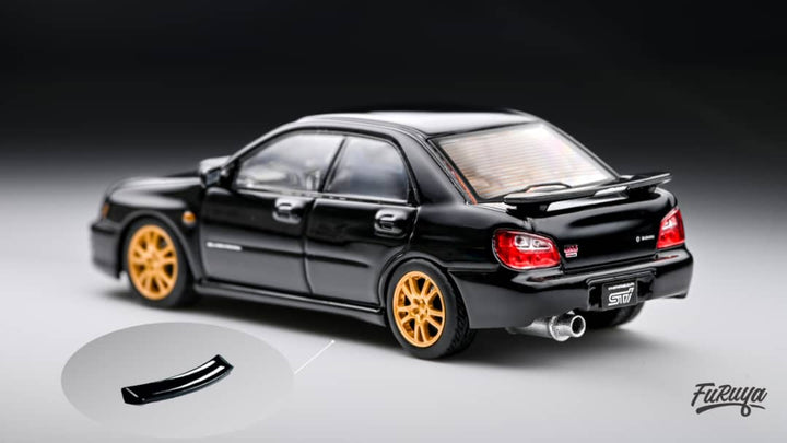 Subaru Impreza WRX STI Sedan Mk2 GD Bugeye 1:64 by Furuya Black Rear