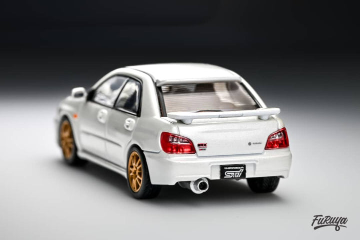 Subaru Impreza WRX STI Sedan Mk2 GD Bugeye 1:64 by Furuya White Rear