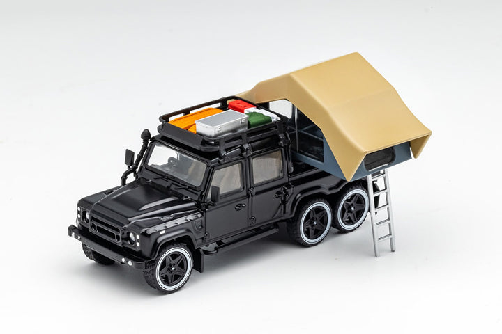 Land Rover Defender 6x6 Pick-Up Version Black Modified 1:64 by GCD Camper View