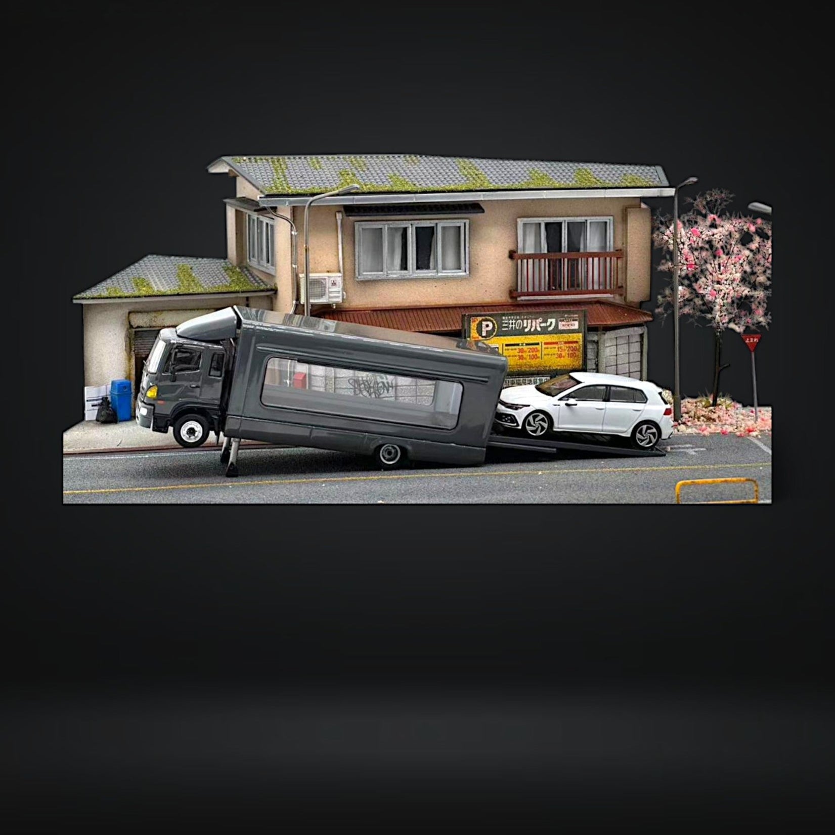 Hino 500 HINO Ranger 5th Generation Outriggers GREY 1:64 by Unique Model 