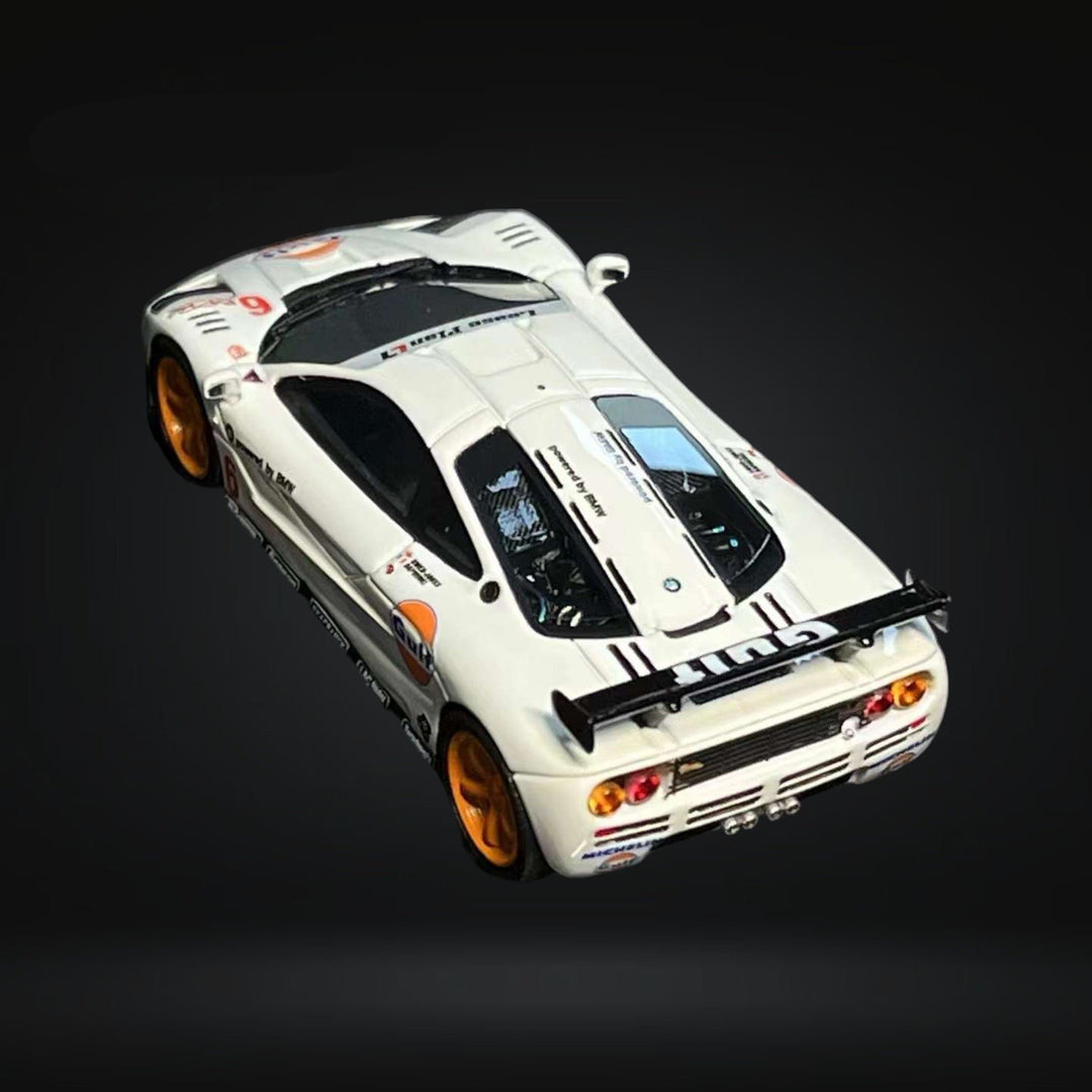 McLaren F1 GTR Gulf Livery #6 Resin Model Limited to 399 PCS 1:64 by Scale Mini Top View