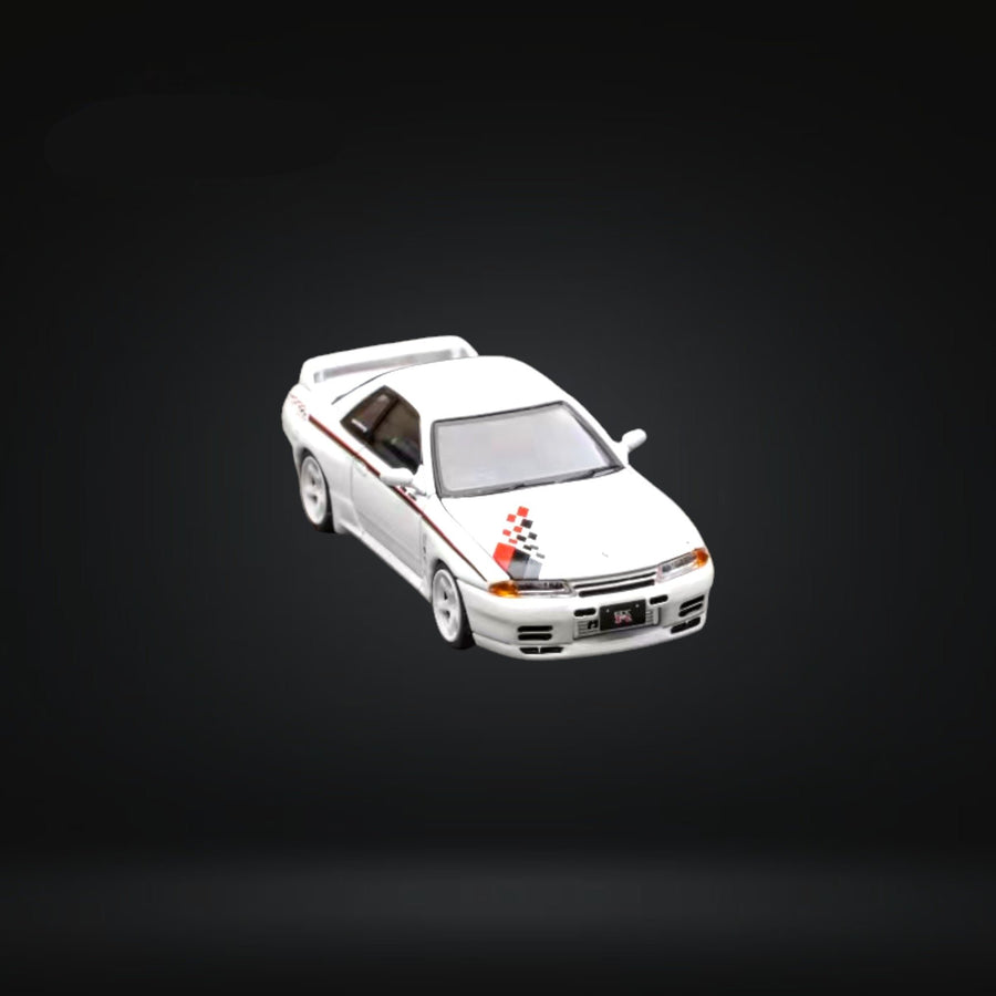 Nissan Skyline R32 GT-R 3rd Gen Nismo S-Tune White Nismo Livery 1:64 by Focal Horizon