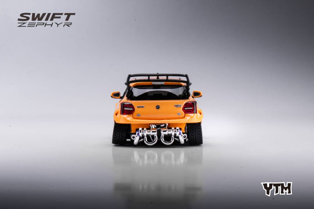 Suzuki Swift 3rd Gen Zephyr Modified Version Rear Engine Concept Orange 1:64 by YTM Rear View