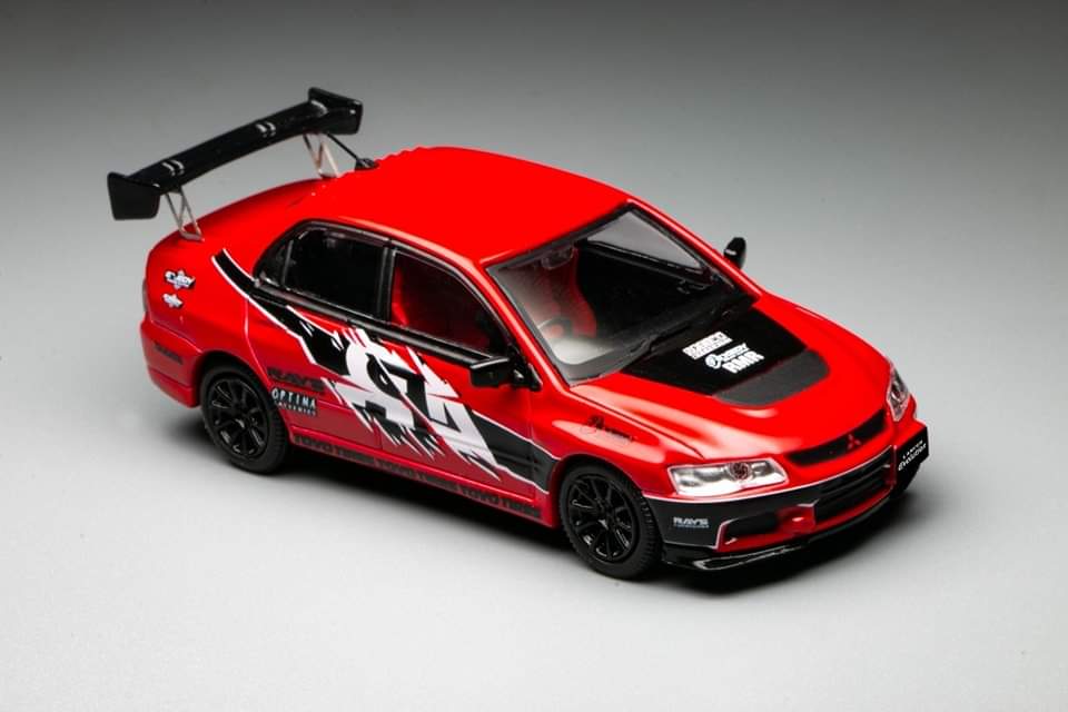 Mitsubishi EVOLUTION IX Fast And Furious 3 Drift Car 1:64 by Speed GT Angled Passenger Side View 2