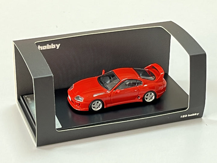 123 Hobby Toyota Supra JZA80Z in Red 1:64 Package View