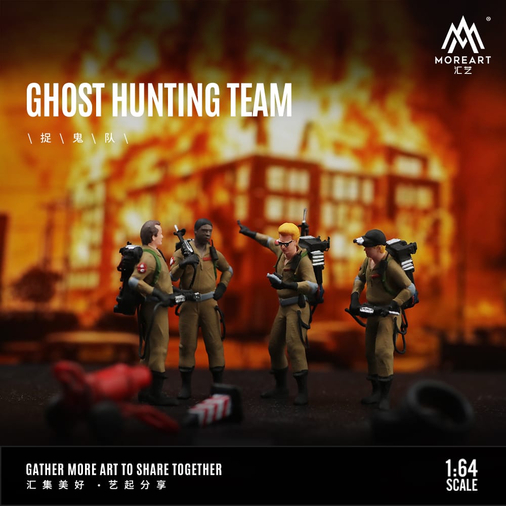 Ghostbusters Resin Figures (4 Figures Included) 1:64 by MoreArt MO002002 Fire View