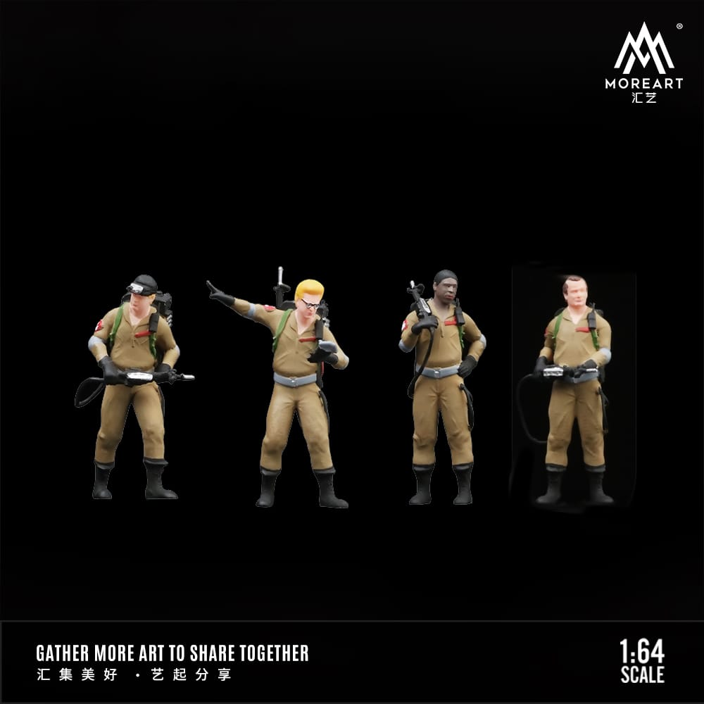 Ghostbusters Resin Figures (4 Figures Included) 1:64 by MoreArt MO002002 Front View