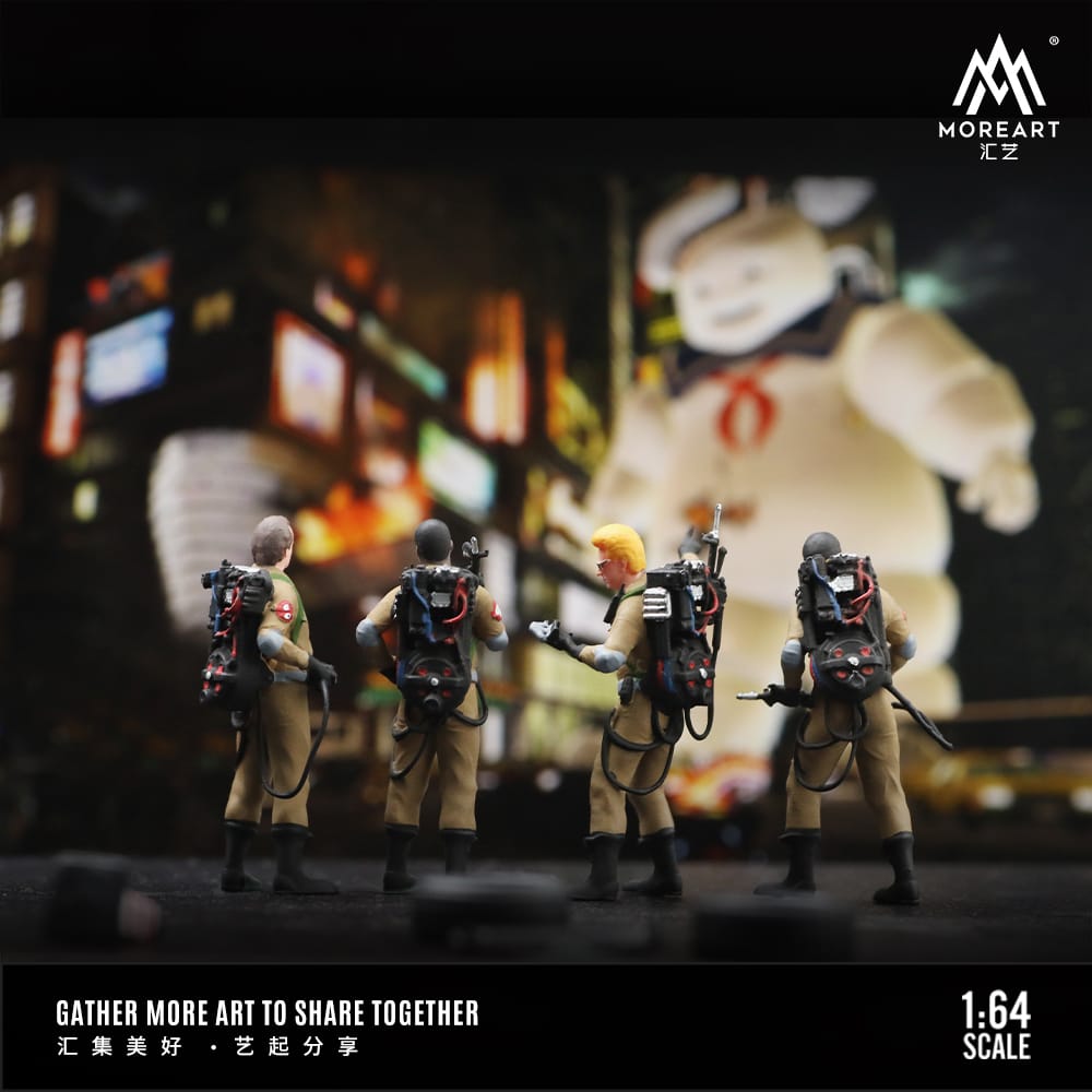 Ghostbusters Resin Figures (4 Figures Included) 1:64 by MoreArt MO002002 Scene