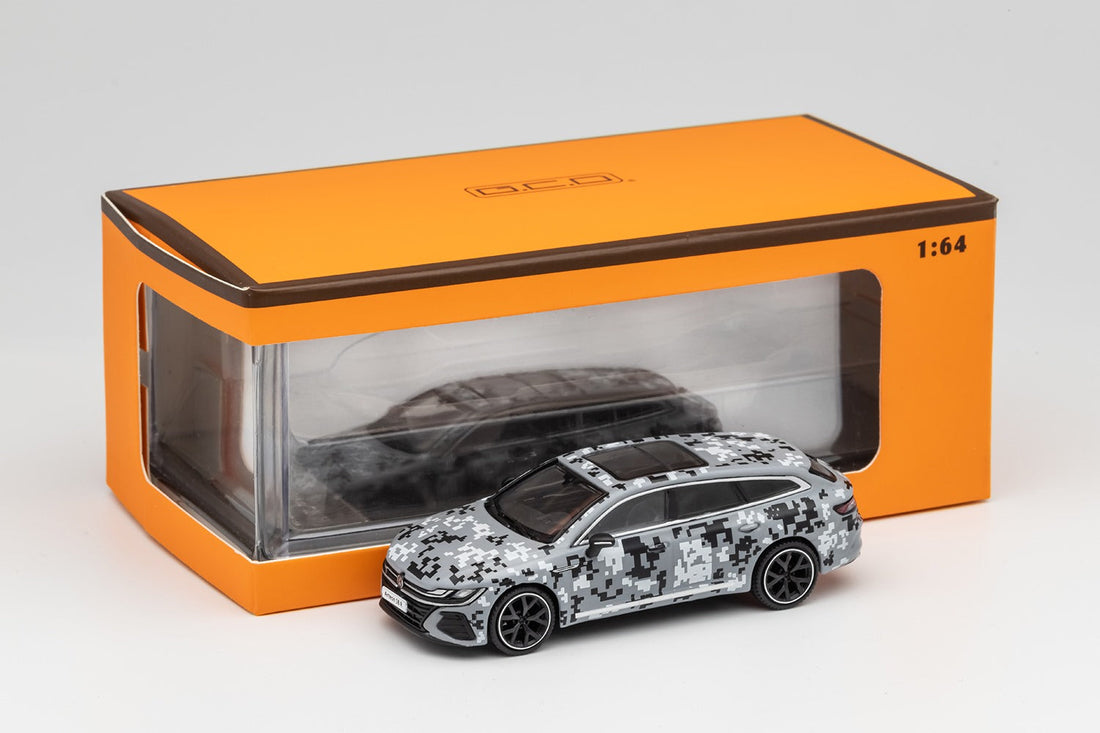 Volkswagen Arteon R Grey Urban Camouflage 1:64 by GCD KS-030-202 Package View