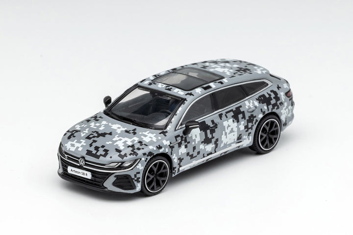 Volkswagen Arteon R Grey Urban Camouflage 1:64 by GCD KS-030-202 Front View