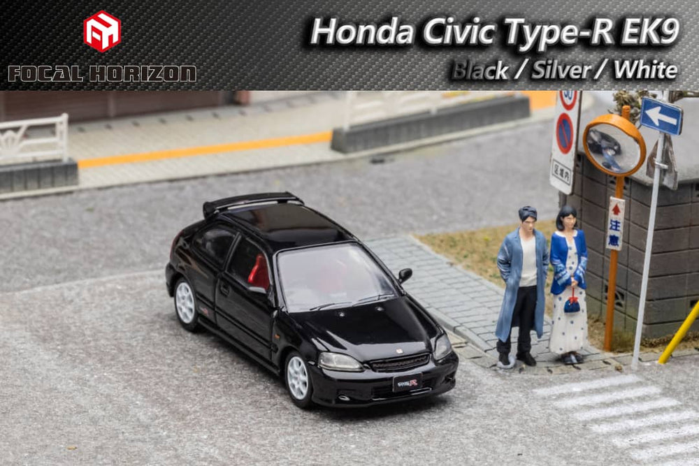 Honda Civic Type-R EK9 1st Generation in Black 1:64 by Focal Horizon Street View