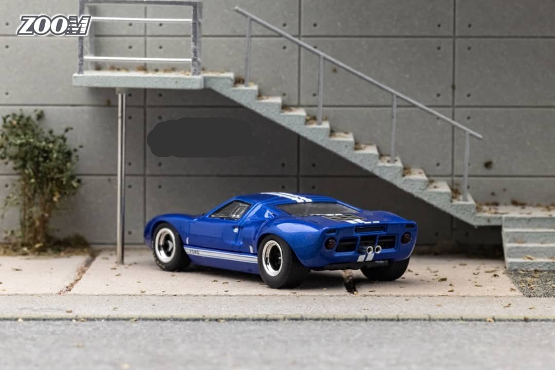 Ford GT40 MK1 Blue #2 1:64 by Zoom Rear View