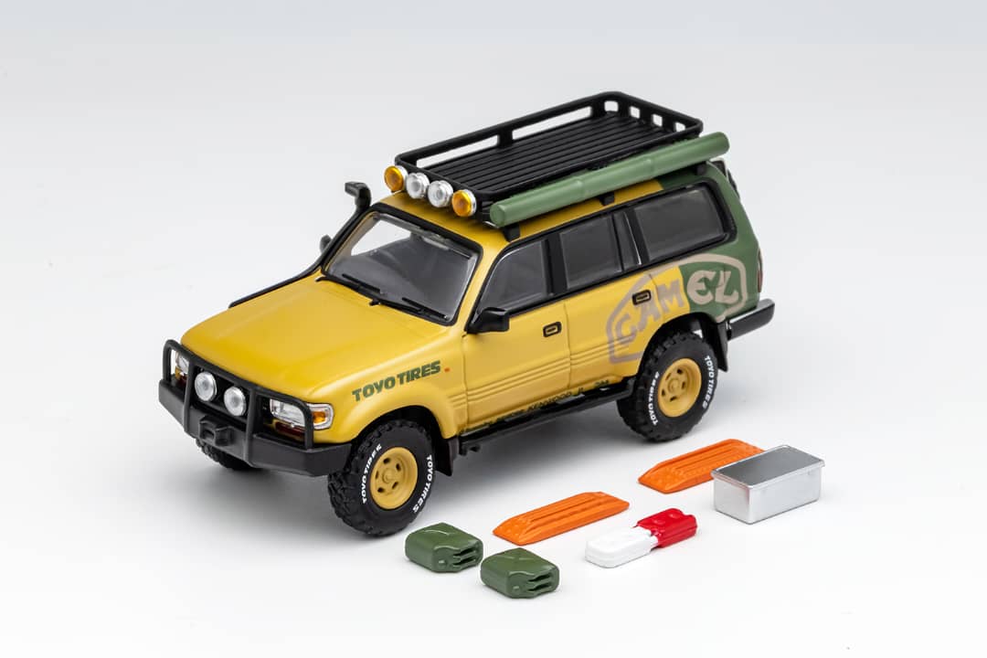 Toyota Land Cruiser LC80 Camel Cup Version With Accessories 1:64 by GCD 2