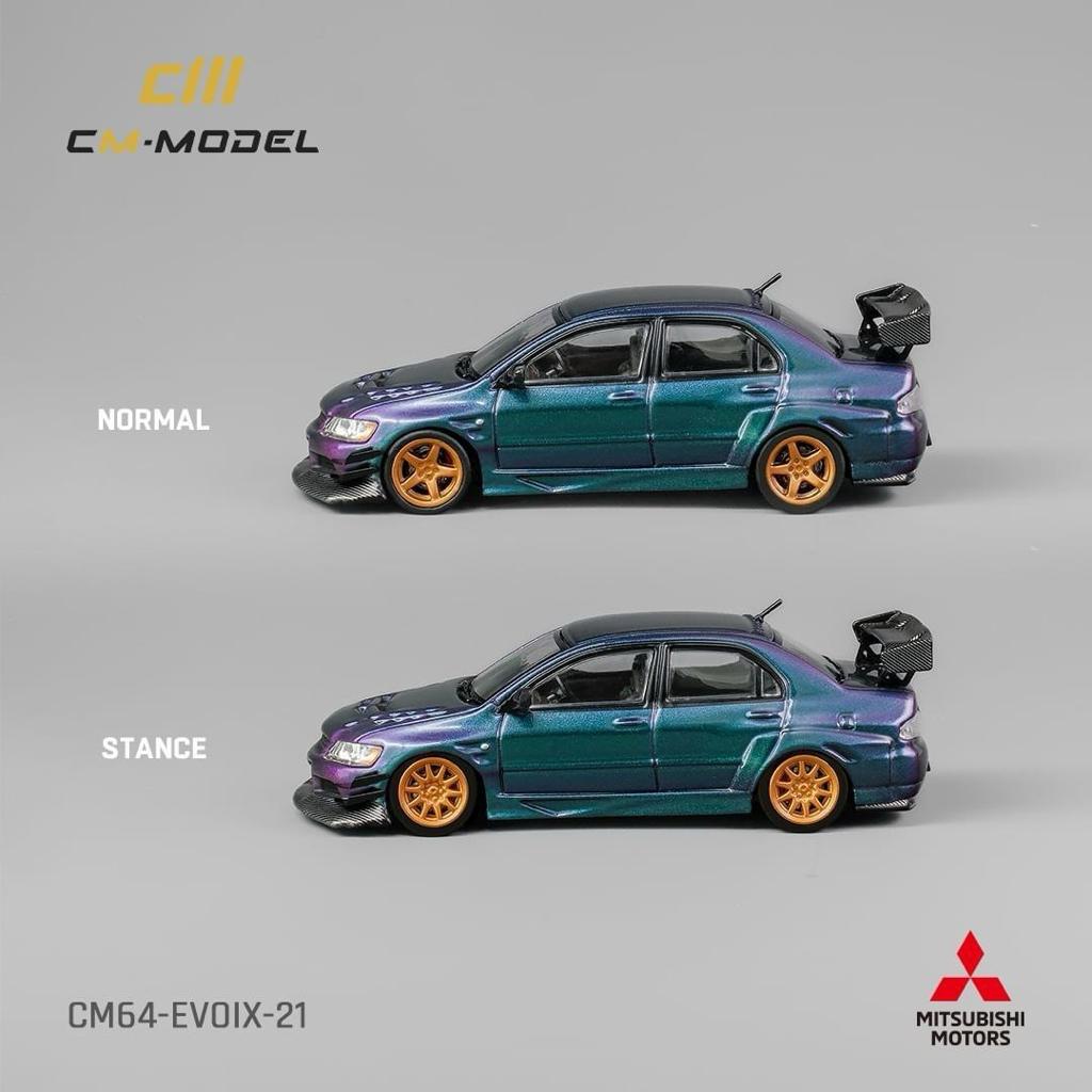 Mitsubishi Lancer Evolution IX Widebody Chameleon 1:64 by CM Model CM64-EVOIX-21 Stance Options