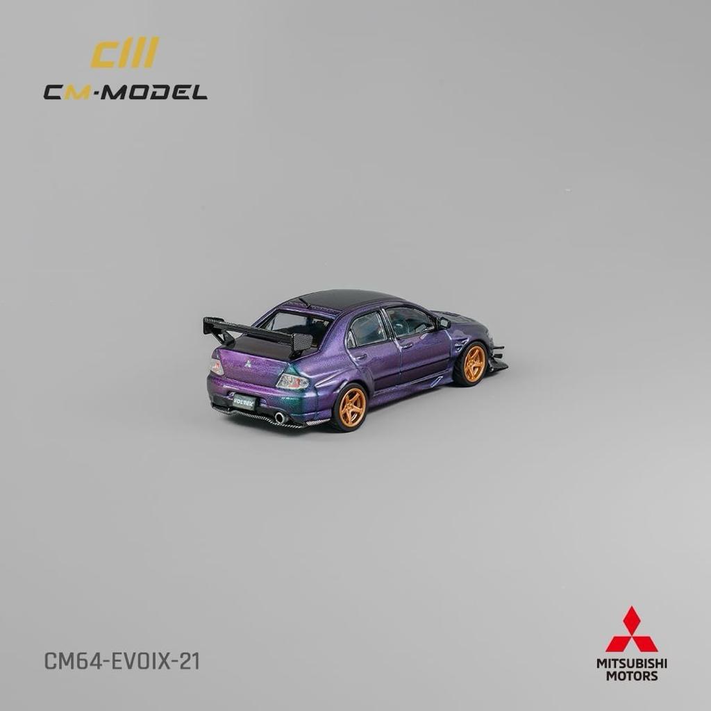 Mitsubishi Lancer Evolution IX Widebody Chameleon 1:64 by CM Model CM64-EVOIX-21 Rear Angle View 2