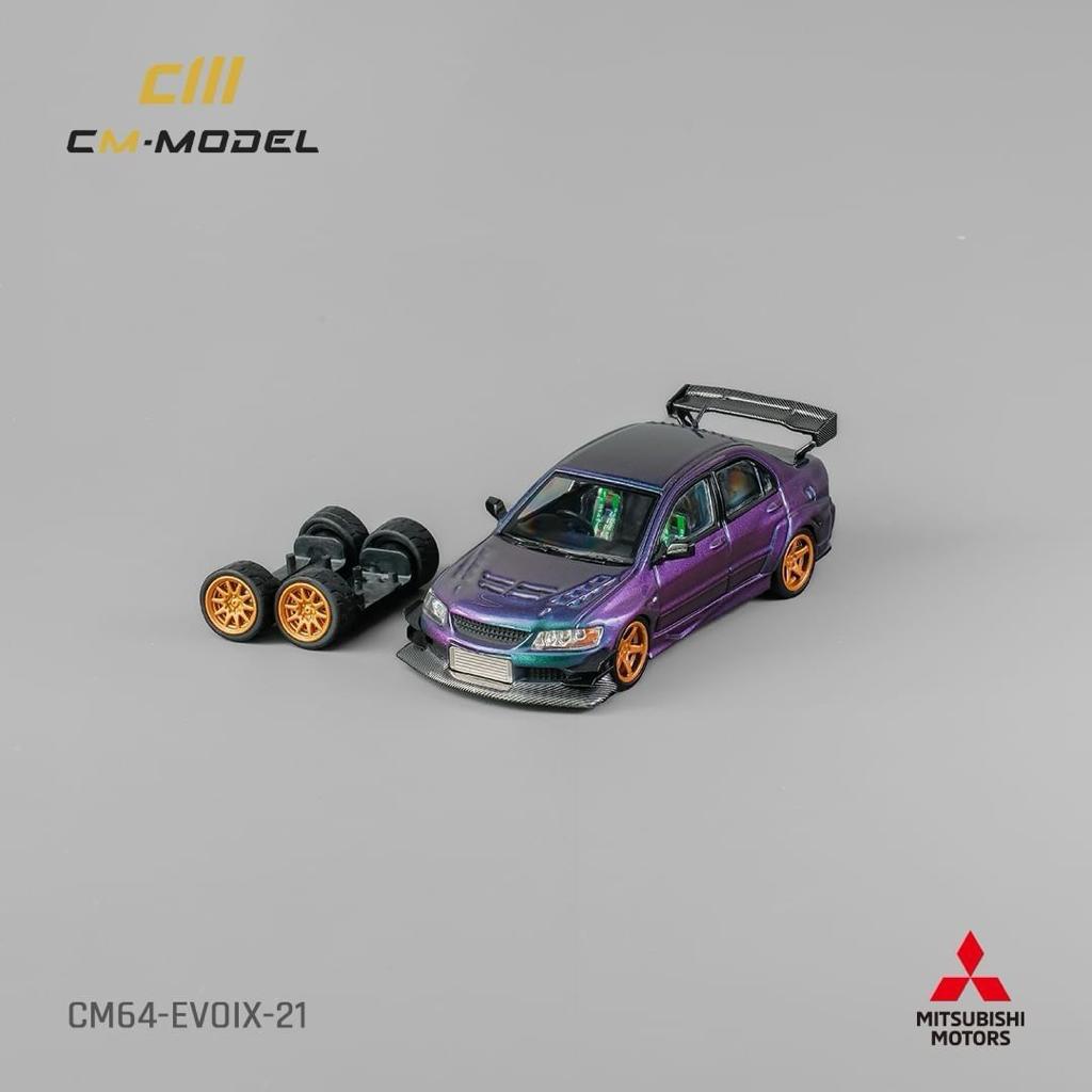 Mitsubishi Lancer Evolution IX Widebody Chameleon 1:64 by CM Model CM64-EVOIX-21  Tire Options