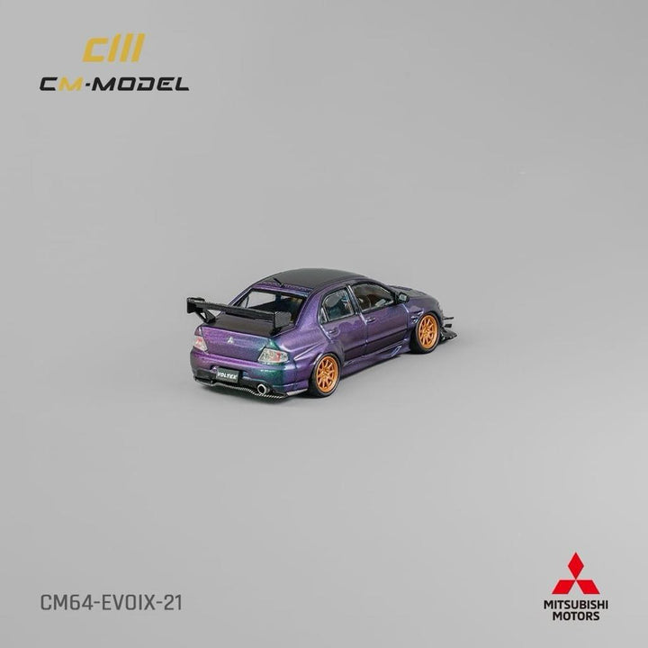 Mitsubishi Lancer Evolution IX Widebody Chameleon 1:64 by CM Model CM64-EVOIX-21 Rear Angle View