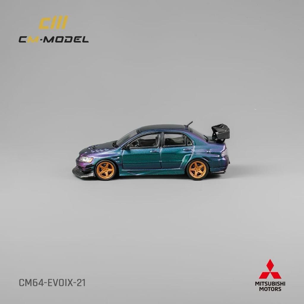 Mitsubishi Lancer Evolution IX Widebody Chameleon 1:64 by CM Model CM64-EVOIX-21 Side View