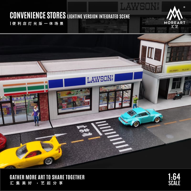 Lawson Convenience Store Diorama 1:64 by MoreArt MO941103 Street View