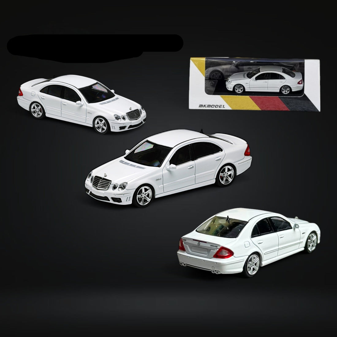 Mercedes-Benz E63 AMG W211 in White Limited to 599 Pcs 1:64 by MK Model